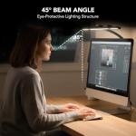 Galnolt LED Desk Lamp for Home Office with Base, 28.2" Adjustable Gooseneck Swing Arm Ultra Bright Desk Light, Dimmable Architect Table lamp for Desktop Computer Light, Reading, Study, Workbench