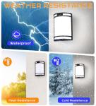 CLOUDY BAY 3 Color Indoor Outdoor Motion Sensor LED Wall Light,120V 15W 1000LM Wall Sconce,3000K/4000K/5000K Selectable,Wet Location,Oil Rubbed Bronze