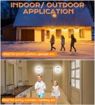 CLOUDY BAY 3 Color Indoor Outdoor Motion Sensor LED Wall Light,120V 15W 1000LM Wall Sconce,3000K/4000K/5000K Selectable,Wet Location,Oil Rubbed Bronze