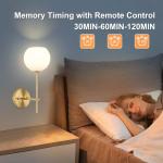 Gold Battery Operated Wall Sconces Set of 2, Rechargeable Wireless Wall Lights with Milky White Frosted Glass Shade, 12 RGB and 3CCT Dimmable, Wall Lamps with Remote for Bedroom Living Room Hallway