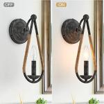 VANZARLA Rustic Wall Sconces Set of 2, 1-Light Simple Vanity Light Bedside Wall Light Fixture for Farmhouse Porch Entryway Laundry Bathroom Bedroom