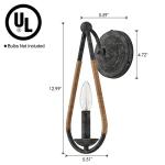 VANZARLA Rustic Wall Sconces Set of 2, 1-Light Simple Vanity Light Bedside Wall Light Fixture for Farmhouse Porch Entryway Laundry Bathroom Bedroom