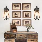 VANZARLA Rustic Wall Sconces Set of 2, 1-Light Simple Vanity Light Bedside Wall Light Fixture for Farmhouse Porch Entryway Laundry Bathroom Bedroom