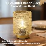 ChicLumen Battery Operated Lamp, Rechargeable Battery Cordless Table Lamp with 2700K Warm White, Mid Century Bedside Light Small Nightstand Lamp for Bedroom, Bathroom, Living Room, Home Decor (Amber)