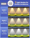 Solar Fence Lights Outdoor, 10 Pack Warm/Neutual/Cool White Fence Lights Solar Powered with 2 LED, IP65 Waterproof, Deck Lighting for Backyard, Patio, Wall, Railing, Pool, Stair