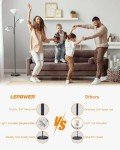 LEPOWER Floor Lamp, Standing Lamp with Replaceable 3000K Energy-Saving, Lamp for Living Room with Adjustable Reading Lights, Modern Bright Floor Lamp for Bedroom, Living Room, Office