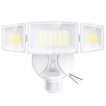 Onforu 75W LED Flood Light Motion Sensor Outdoor, 7000lm Dusk to Dawn Flood Light, Security Light with Three Head, IP65 Waterproof Exterior Floodlight, 6500k Wall Light for Entryway Stairs Yard Garage