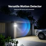 Onforu 75W LED Flood Light Motion Sensor Outdoor, 7000lm Dusk to Dawn Flood Light, Security Light with Three Head, IP65 Waterproof Exterior Floodlight, 6500k Wall Light for Entryway Stairs Yard Garage