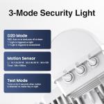 Onforu 75W LED Flood Light Motion Sensor Outdoor, 7000lm Dusk to Dawn Flood Light, Security Light with Three Head, IP65 Waterproof Exterior Floodlight, 6500k Wall Light for Entryway Stairs Yard Garage