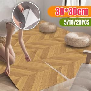 Easy To Peel and Stick Wall Panels Self-adhesive Flooring Sticker DIY for Bedroom Decoration Wood Grain Self-adhesive Wallpaper