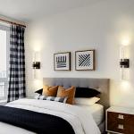 CCYCOL Black Modern LED Wall Sconce - 18 Inch Wall Sconces Set of Two 4000K Dimmable Crystal Sconce Wall Lighting Indoor Wall Mount Bathroom Vanity Light Fixtures for Bedroom Living Room, 12W