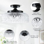 Lamomo 3-Bulb Semi Flush Mount Ceiling Light