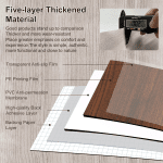 1Roll 40X300CM Wide Vinyl Flooring Roll Self-Adhesive, Wood Grain Floor Tiles Peel and Stick Floor Stickers Durable