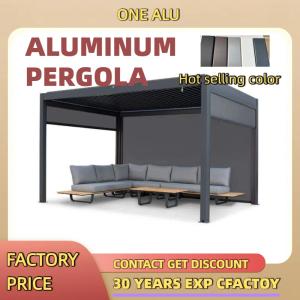 3X4 Pavilion Gazebo Pergola Roller Shutter And LED Light Waterproof Outdoor Pergola Garden Gazebo Aluminium Outdoor Motorized