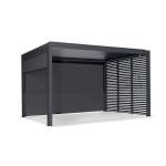 3X4 Pavilion Gazebo Pergola Roller Shutter And LED Light Waterproof Outdoor Pergola Garden Gazebo Aluminium Outdoor Motorized