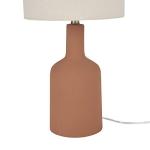 Nourison Home 22" Orange Terracotta Ceramic Table Lamp for Modern, Transitional, Bedside Table, Living Room, Dining, Entryway