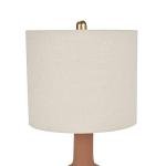 Nourison Home 22" Orange Terracotta Ceramic Table Lamp for Modern, Transitional, Bedside Table, Living Room, Dining, Entryway