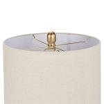 Nourison Home 22" Orange Terracotta Ceramic Table Lamp for Modern, Transitional, Bedside Table, Living Room, Dining, Entryway