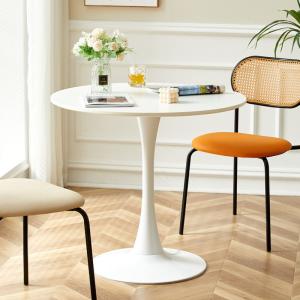 Modern round tulip dining table, restaurant dining table for rent, family small round table coffee table, bedroom bedside table