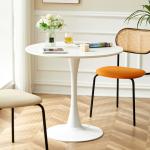 Modern round tulip dining table, restaurant dining table for rent, family small round table coffee table, bedroom bedside table