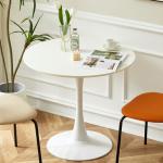 Modern round tulip dining table, restaurant dining table for rent, family small round table coffee table, bedroom bedside table