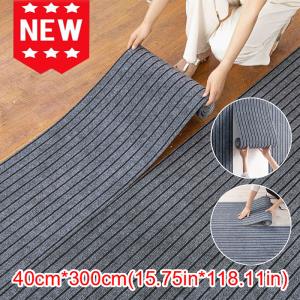DIY Solid Color Striped Kitchen Door Mat Floor Mat Room Decoration Self-adhesive Non-slip Carpet Home Decor Hallway Rug Entrance