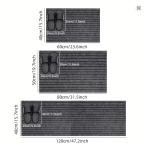 Gray striped kitchen indoor outdoor door mat floor mat anti-slip carpet, suitable for door, bathroom, kitchen, living room