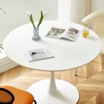 Modern round tulip dining table, restaurant dining table for rent, family small round table coffee table, bedroom bedside table