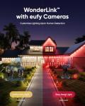 eufy Permanent Outdoor Lights E22, 100ft with 60 Triple-LED Lights, Smart RGBWW for Christmas, Daily and Holiday, Up to IP67 Waterproof, AI Themes for Christmas Decorations, Links with Cameras