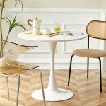 Modern round tulip dining table, restaurant dining table for rent, family small round table coffee table, bedroom bedside table
