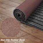 Gray striped kitchen indoor outdoor door mat floor mat anti-slip carpet, suitable for door, bathroom, kitchen, living room
