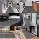 Gray striped kitchen indoor outdoor door mat floor mat anti-slip carpet, suitable for door, bathroom, kitchen, living room