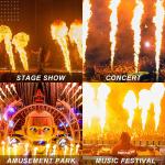 Newest 320W Stage Flame Machine Single Head Fire Jet Effect DMX512 Dynamic Flame Stage Pyrotechnic Machine for Outdoor DJ Party