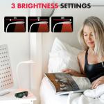 620nm Red Table Lamp Touch Sensitive With Standing Dimmable NO Blue Desk Reading Lights USB Rechargeable Migraine Relieve