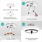 Roomratv Flush Mount Ceiling Light Fixture with Remote Control, Nightlight Warm 3000K, Hardwired 12inch 28W Round, 3000K-6500K Light Color Changeable, Brightness Adjustable