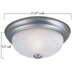Satin Platinum Modern 3-Light Flush Mount Ceiling Light