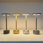 Deedlite Casekis Ecolume Table Lamp, Cordless Rechargeable Lamp with 3 Brightness Levels, Touch Control & Remote, Portable Wireless Light for Indoor Outdoor, Desk, Bedroom, Patio (Gold)