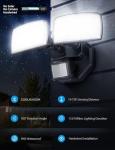 Onforu 32W 2 Head Motion Sensor Outdoor Lights, 3200LM 6500K LED Security Light Hardwired, Dusk to Dawn, Motion Detector Light for Outside, IP65 Waterproof Flood Lights for Garage, Yard(Black)