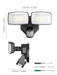 Onforu 32W 2 Head Motion Sensor Outdoor Lights, 3200LM 6500K LED Security Light Hardwired, Dusk to Dawn, Motion Detector Light for Outside, IP65 Waterproof Flood Lights for Garage, Yard(Black)
