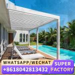 Waterproof Outdoor 3x3 3x4 Aluminium Pergola Gazebo With Louvered Roof And LED Light For Garden Patio Backyard pergola