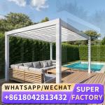 Waterproof Outdoor 3x3 3x4 Aluminium Pergola Gazebo With Louvered Roof And LED Light For Garden Patio Backyard pergola