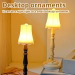 Kawaii Dollhouse Miniature Floor lamp LED Desk Lamp Atmosphere Sleeping Light Dollhouse Furniture Toy Room Decor