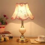 E27 Glass Desk Lamp Retro Bedroom Bedside Lamps Fabric Table Light Iron Art Desk Lamp LED Indoor Table Light Room Decor Lighting