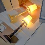 Kawaii Dollhouse Miniature Floor lamp LED Desk Lamp Atmosphere Sleeping Light Dollhouse Furniture Toy Room Decor