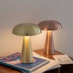 Retro table lamp Mushroom LED Night Light Rechargeable desk lamp Touch Sensor Reading Lights  for bedroom  Restaurant Bar Decor