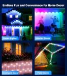 100FT Permanent Outdoor Lights for House, 2025 RGB LED Waterproof Christmas Lights Outdoor with Smart APP Remote Control, Outside Eaves Lighting House Decor for Holiday, Halloween, Roof, Party, Daily