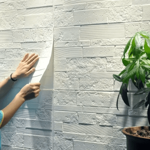 5-15pcs 35cm x 35cm 3D Self-adhesive Solid Color Wall Sticker Waterproof DIY Living room  Background Brick Pattern Home Decor ﻿