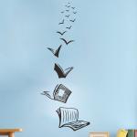 1PCS books textbooks thought bedroom living room entrance dormitory home decoration wall stickers self-adhesive