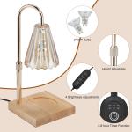 Lightess Candle Warmer Lamp, Electric Candle Lamp Warmer with Timer & Dimmer, Height Adjustable, with 2 Bulbs