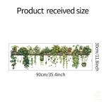 Green Dill Leaves Hanging Basket Wall Stickers Bedroom Living Room Wall Beautification Green Plant Decor Courtyard Wall Decals